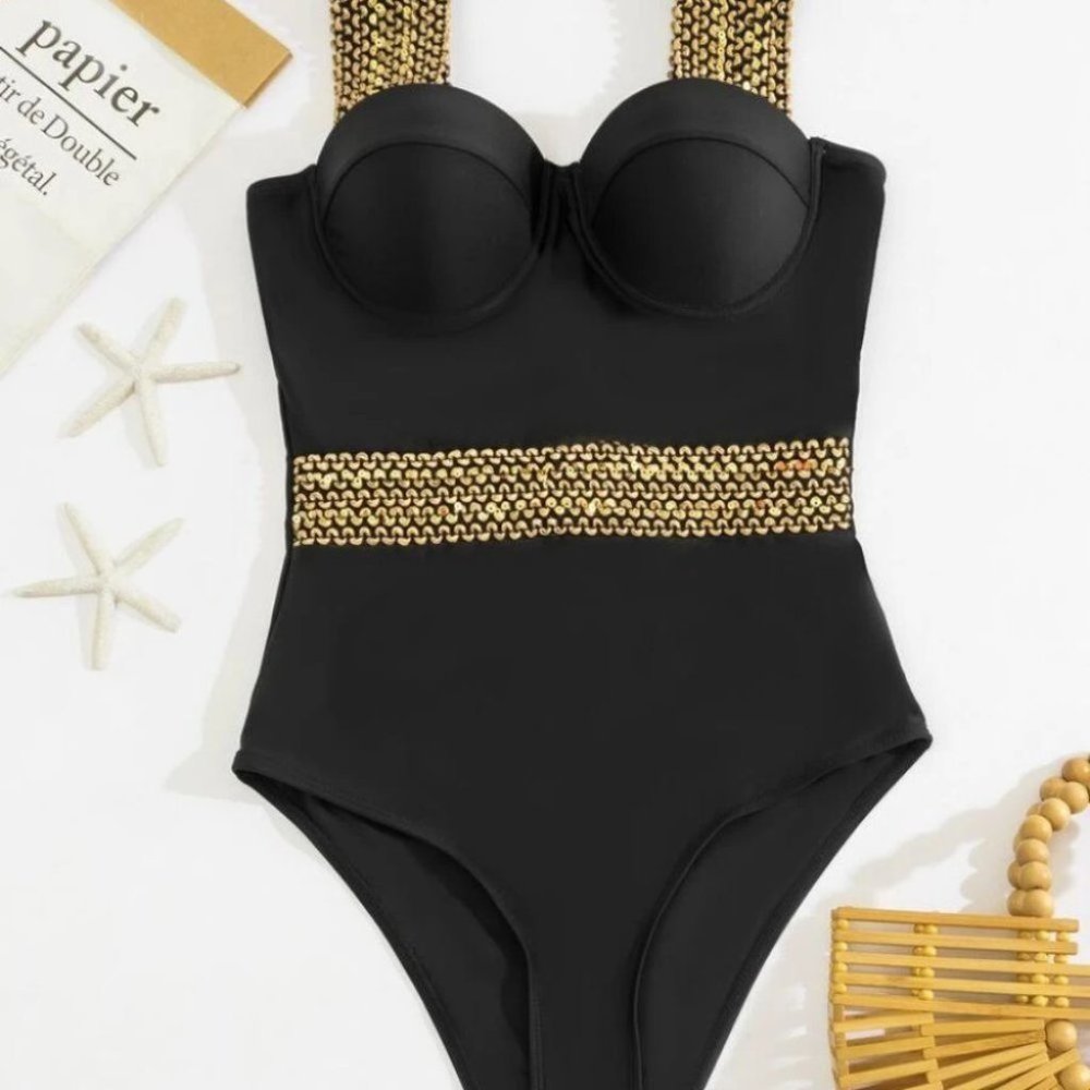 Push Up One Piece Swimsuit - Picture 7 of 8
